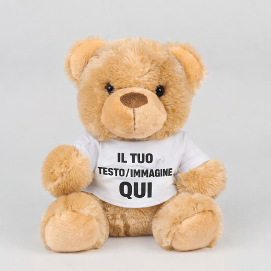 Orsetto Peluche con T-shirt H=30 cm Personalizzabile