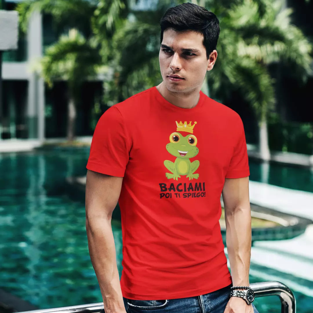 T-shirt Maglietta Baciami poi ti Spiego