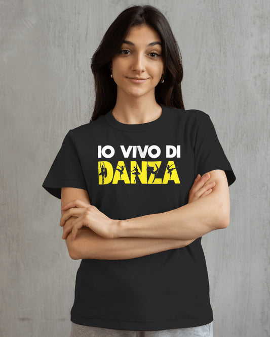 T-shirt Maglietta Io Vivo di Danza