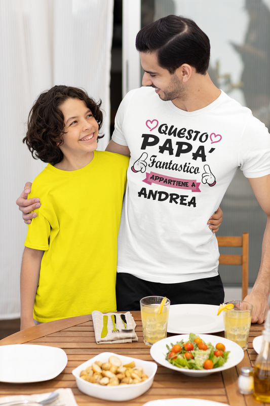 T-shirt Maglietta Questo Papà Fantastico