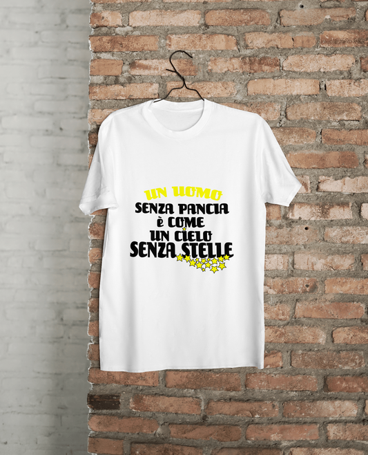 T-shirt Maglietta Uomo con la Pancia